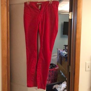 Red jeans